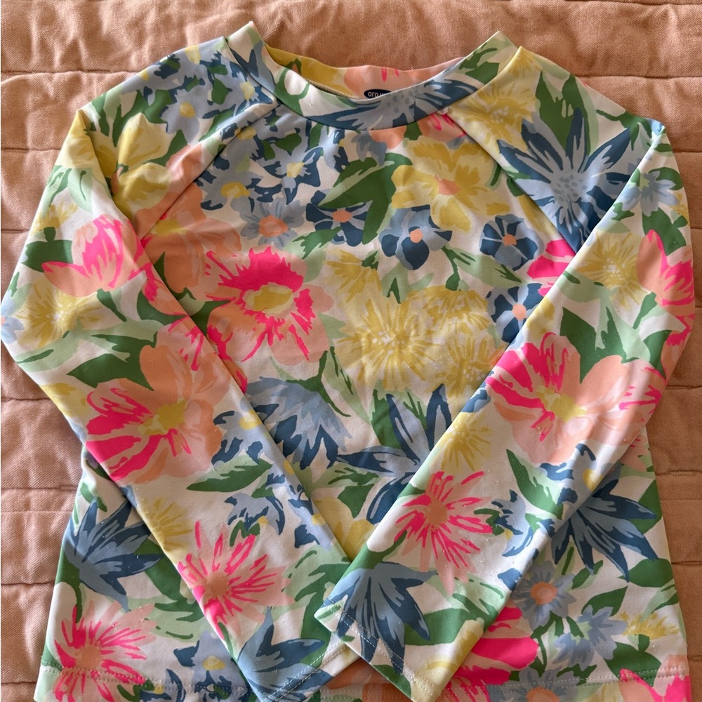 Old Navy Multicolor Floral swim/sun shirt
